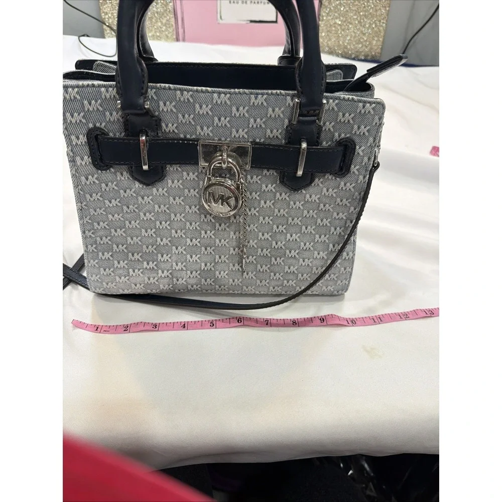 Michael Kors Hamilton Women Small Satchel Handbag Crossbody Bag - Jean Lock key